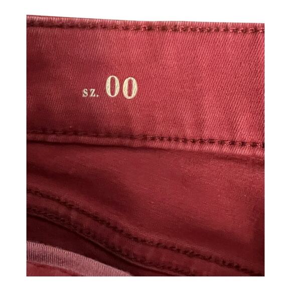 WHBM Sculpt Skinny Crop Jeans Basic Casual Denim Pants 00 XS Red - Picture 5 of 7